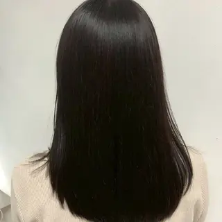 ロング 縮毛矯正/ワンカラー モデル募集🫧田村のヘアスタイル