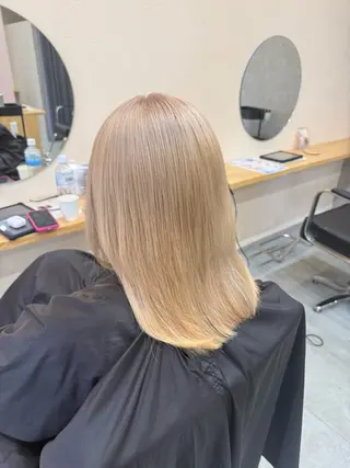 ミディアム 透明感カラー🫧 🍒久留米美容室のヘアスタイル