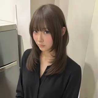 ミディアム 🫧似合わせ×透明感 ケアカラー清野🫧のヘアスタイル