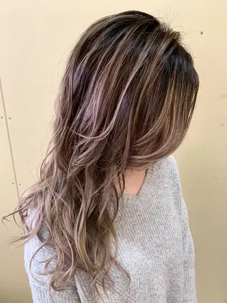 セミロング カラー EARTH石巻店 尾形 裕のヘアスタイル