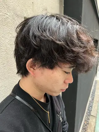 ショート カラー パーマ メンズ 🏆メンズヘア特化 🥇代表りんぺーのヘアスタイル