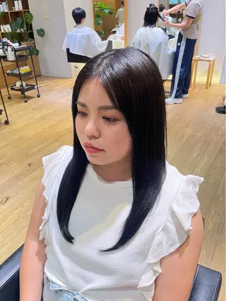 セミロング パーマ 縮毛矯正/レイヤー 🌙児玉光瑠のヘアスタイル