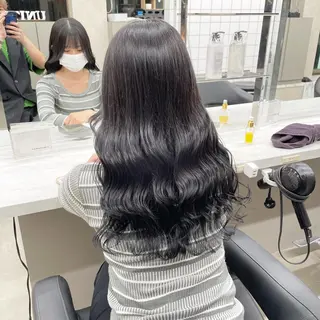 カラー パーマ ヘアアレンジ メンズ キッズ ネイル マツエク・マツパ アイブロウ 🦋縮毛/韓国レイヤ ー/透明感カラー🦋のヘアスタイル