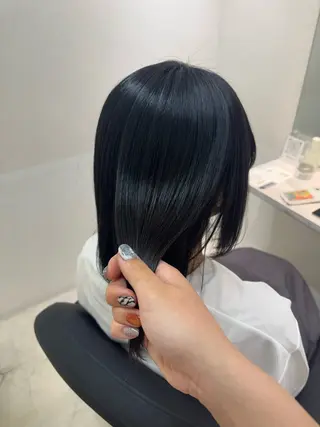 ミディアム 縮毛矯正/艶カラー/ asukaのヘアスタイル