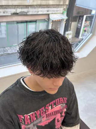 ミディアム パーマ メンズ 🏁メンズパーマ/ RYOYAのヘアスタイル