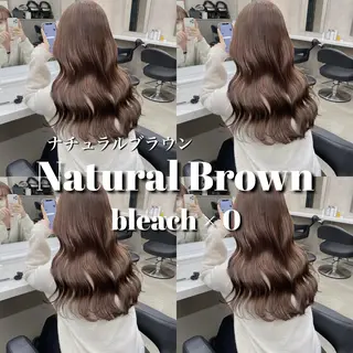 セミロング カラー ブリーチ縮毛矯正加藤 赤み無し透明感ヘアのヘアスタイル