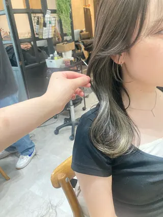 ミディアム ✨色持ちの良い艶 カラー✨蟹江真世のヘアスタイル