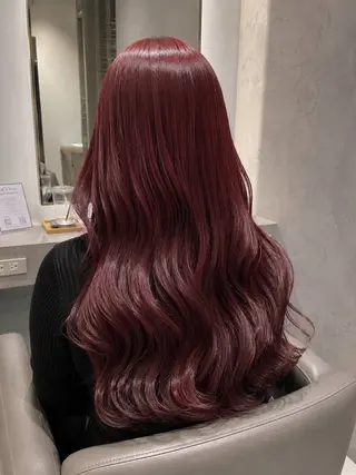 ロング カラー 🍒モテ暖色カラー × うる艶✧ ゆなのヘアスタイル