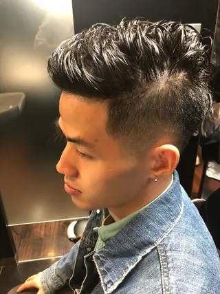 ショート パーマ メンズ 木村 りきのヘアスタイル