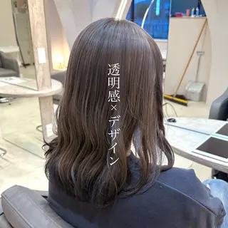 ミディアム カラー 髪質改善ストレート 中林優太のヘアスタイル