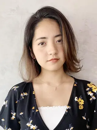 ミディアム パーマ ヘアアレンジ カラー ITbyALBUM 中野店のヘアスタイル