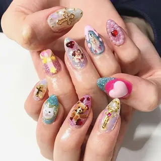 ネイル 渋谷/チップ長さ出し 👑アプレgel-xのネイルデザイン