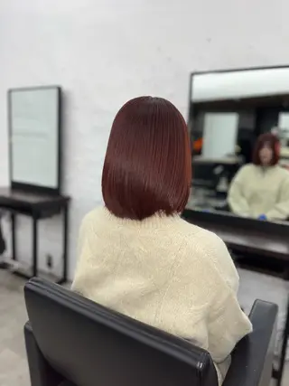 ミディアム 縮毛矯正/髪質改善 /艶カラー/こうめいのヘアスタイル