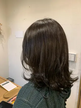 ミディアム カラー ブリーチなしカラー 🌿脇黒丸 彩のヘアスタイル