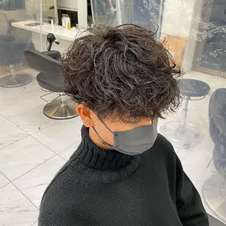 ショート パーマ メンズ 【メンズサロン】 BLUCK 横浜のヘアスタイル