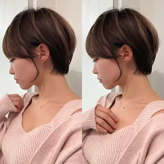 ショート 縮毛矯正/レイヤー taiga🧡のヘアスタイル