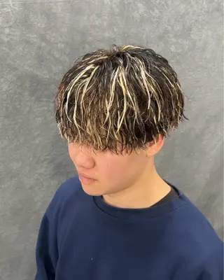 カラー パーマ メンズ メンズカット🐺 パーマ特化🔥舜のヘアスタイル
