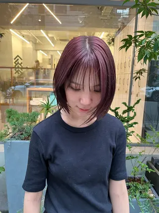 ショート カラー ヘアアレンジ 韓国好き🇰🇷 美容師MIKUのヘアスタイル