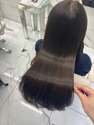 ロング 透明感ツヤカラー/ 縮毛矯正/静岡のヘアスタイル