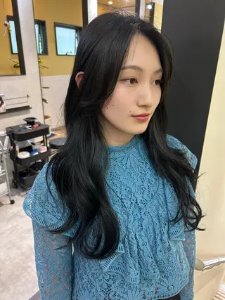 ロング カラー hubhair レイヤー/透明感のヘアスタイル