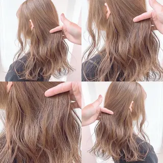ロング カラー ハイトーン×レイヤー カットTAKUMIのヘアスタイル