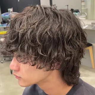 セミロング パーマ ヘアアレンジ メンズ fifth 石川 凪のヘアスタイル