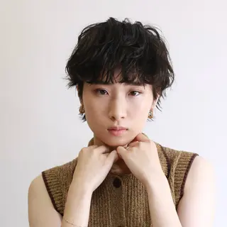 パーマ ショート/ボブ/ハイ トーン/Nanahaのヘアスタイル