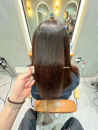 ミディアム 安岡 稜太のヘアスタイル