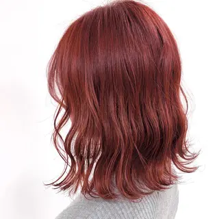 セミロング カラー 暖色/ブリーチカラー 🎀 M i k uのヘアスタイル