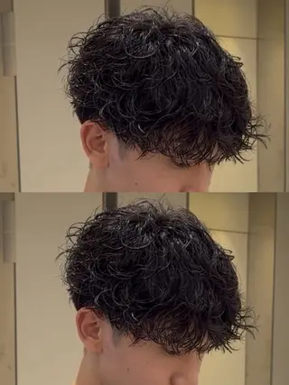 ショート パーマ メンズ 🐉メンズ|🎸 シャドウパーマ|綱島のヘアスタイル