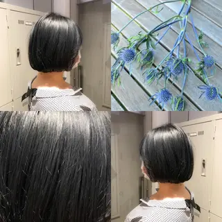 ショート カラー ハイトーン×レイヤー カットTAKUMIのヘアスタイル