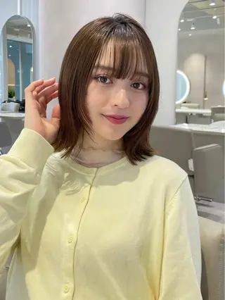 ミディアム 🇰🇷韓国ボブ/ 縮毛矯正🇰🇷愛誠のヘアスタイル