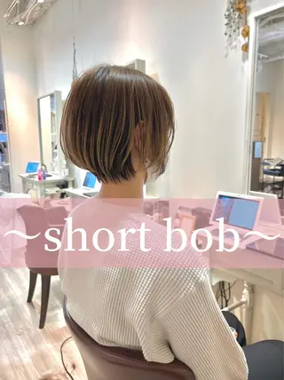 ショート ボブ/パーマ 村中　仁人のヘアスタイル