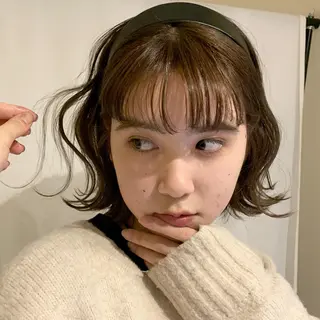 ショート カラー ヘアアレンジ 本間 結衣のヘアスタイル