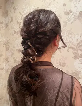 ロング ヘアアレンジ 🩰韓国レイヤー🩷 艶カラー🌷小栁歩美のヘアスタイル