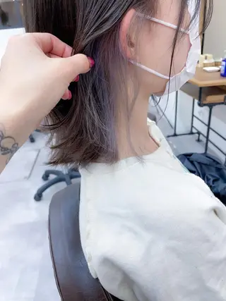 ミディアム カラー Luxbe hakataのヘアスタイル