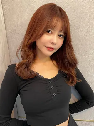 セミロング カラー 上品ヘア🤍顔周り/ レイヤー✨/林遼一郎のヘアスタイル