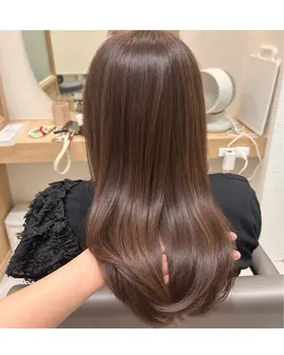 セミロング カラー 久木原 ゆりのヘアスタイル