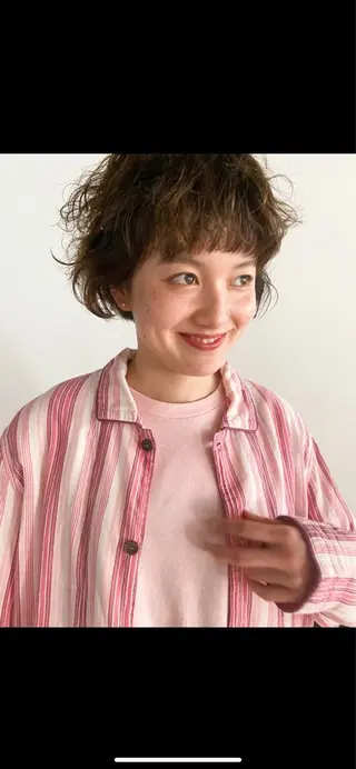 ミディアム カラー パーマ ヘアアレンジ メンズ キッズ ネイル マツエク・マツパ パーマスタイル🔅 sayacaのヘアスタイル