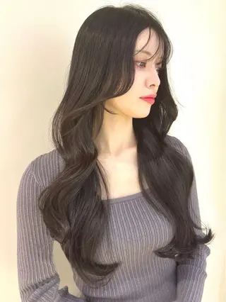 ロング カラー 縮毛矯正特化 k-two土田陸登のヘアスタイル