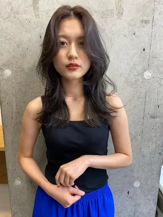 セミロング カラー Pia ツボイ ケイタのヘアスタイル