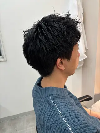メンズ 船橋駅フェザーパーマ ニュアンスパーマ保立のヘアスタイル