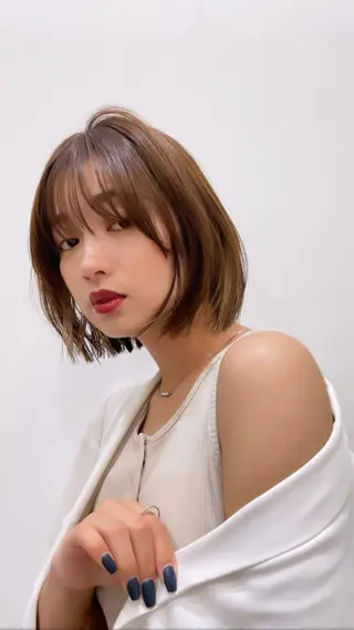セミロング カラー パーマ 🌿レイヤー/ブリー チ/🌿JINのヘアスタイル