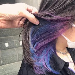 セミロング カラー 原宿サロン代表 デザインカラー伊藤卓のヘアスタイル