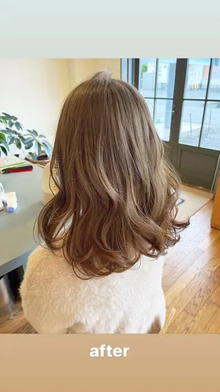 セミロング カラー ヘアアレンジ 永井 亜実のヘアスタイル