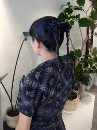 ロング ボブパーマ／アレンジ Onのヘアスタイル