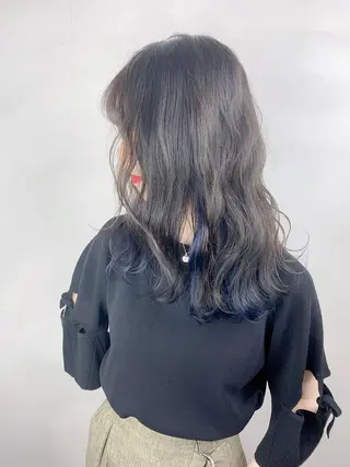 セミロング カラー 重政 和樹のヘアスタイル