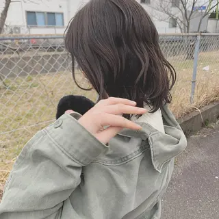 ミディアム カラー 中川 竜誠のヘアスタイル