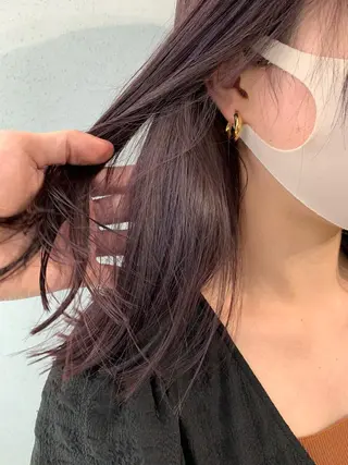 ミディアム カラー ボブパーマコテ巻き風 パーマNo1深江秀平のヘアスタイル