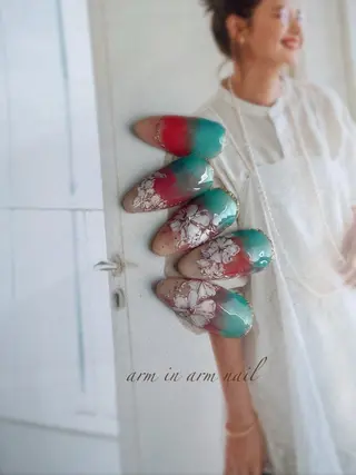 ネイル arm in arm ︎✿Yamamotoのマツエク・マツパデザイン